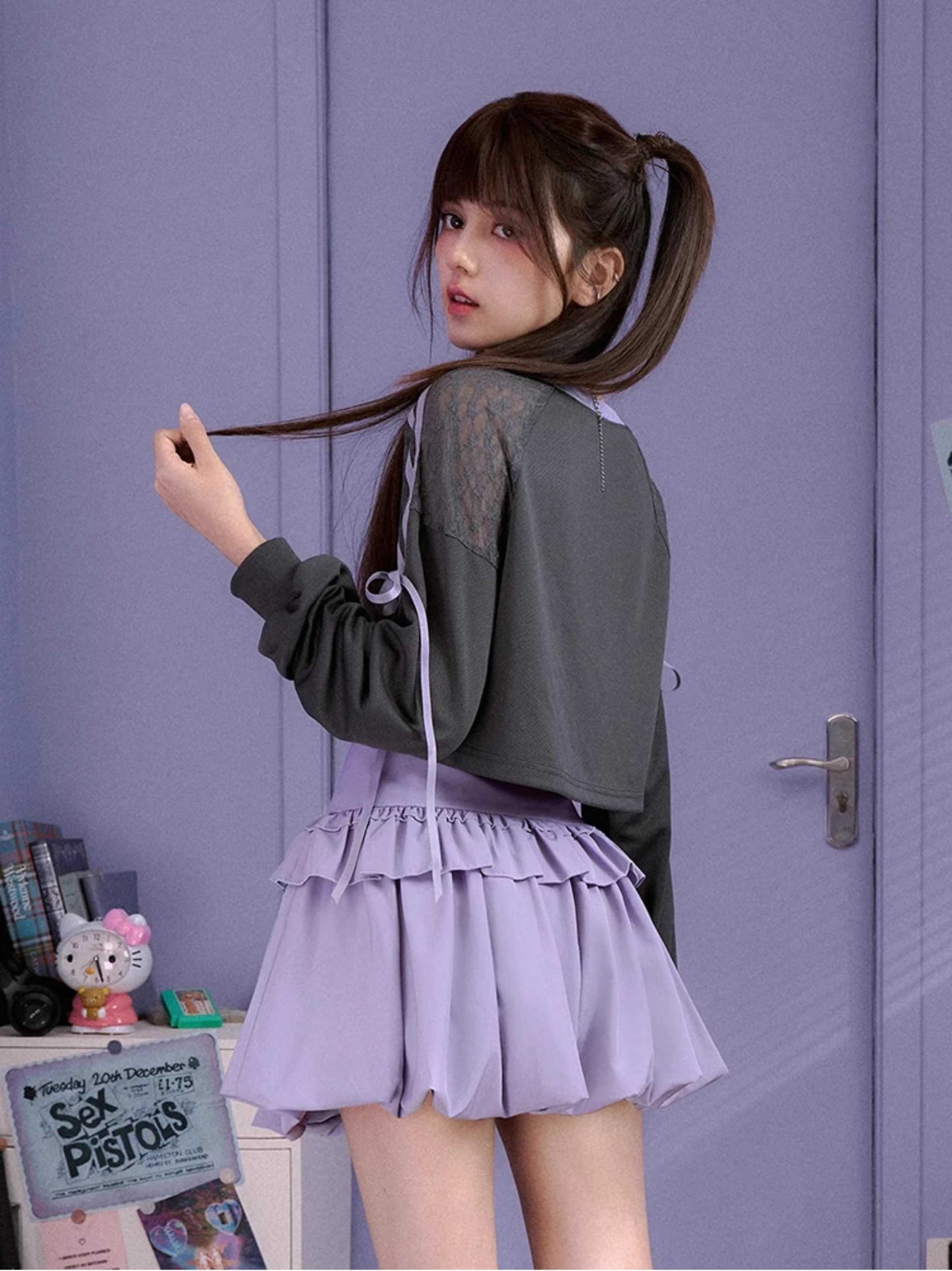 Purple bud skirt【s0000009649】