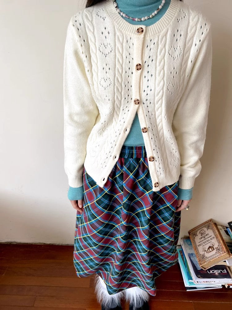 Plaid bud skirt【s0000010361】