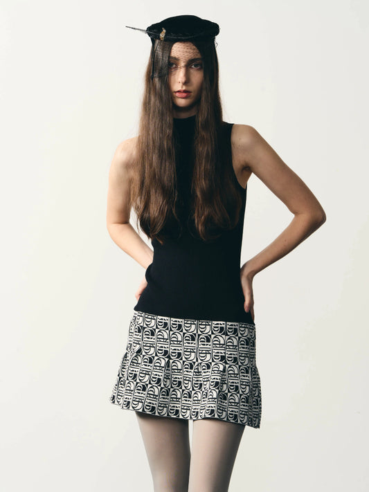 Knit slim vest dress【s0000007327】