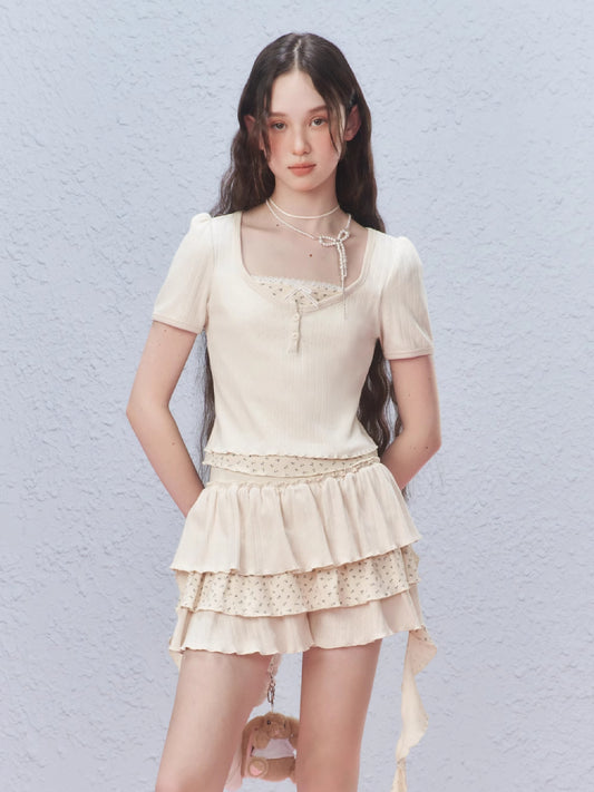 Slim short T-shirt【s0000007421】