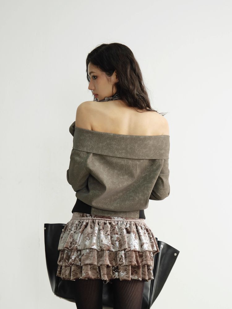 Off-the-shoulder Short Jacket [S0000010928]