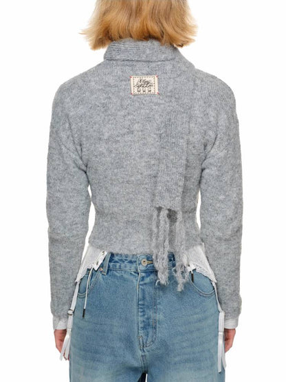 Round neck slim cardigan【s0000011382】