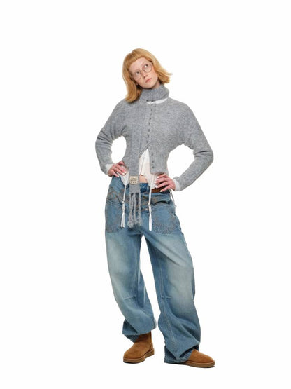 Round neck slim cardigan【s0000011382】