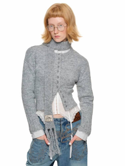 Round neck slim cardigan【s0000011382】