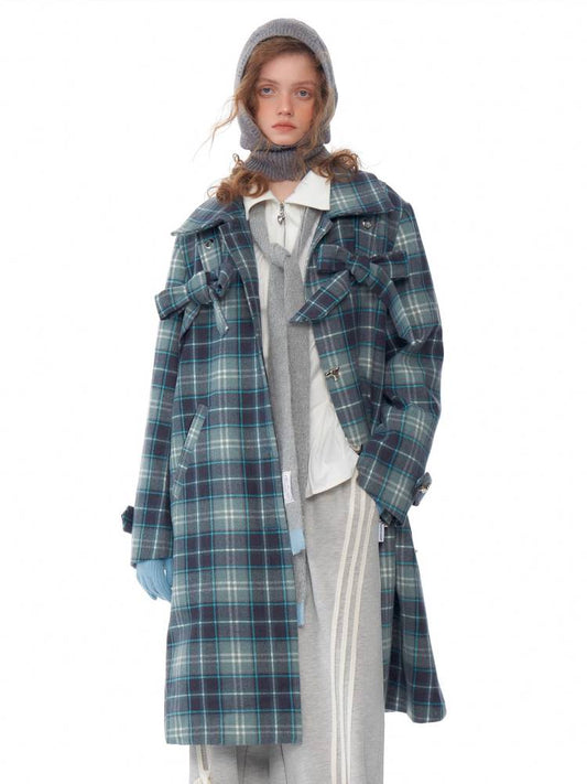 Retro high-end plaid coat【s0000011055】