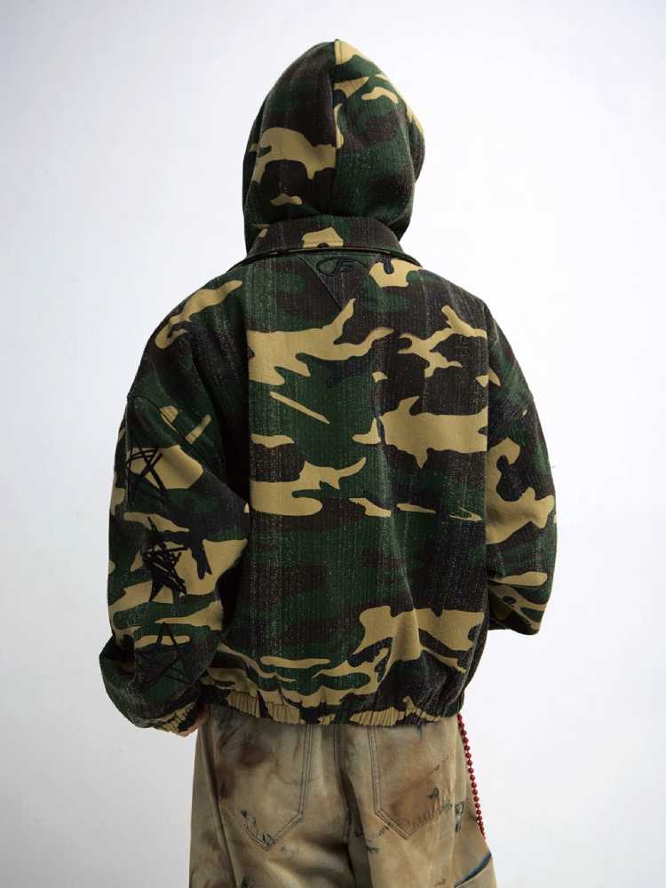 Punk camo hooded jacket【s0000010003】