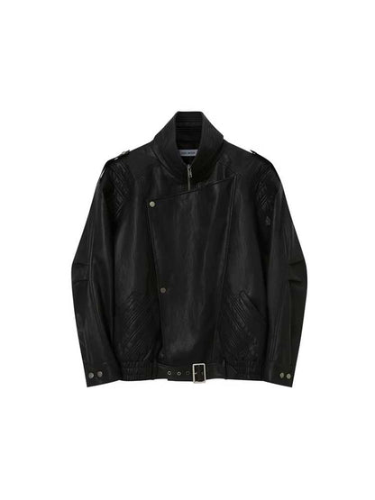 Retro leather jacket【s0000009833】