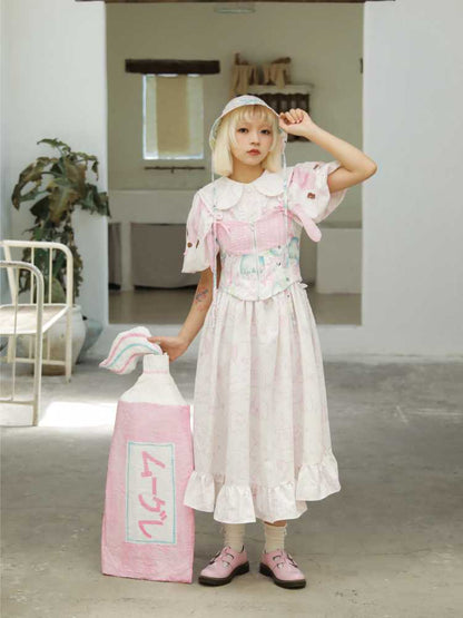 Puff Sleeve Princess Dress [S0000010072]