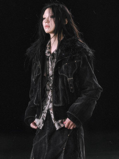 Fur cotton jacket【s0000011451】