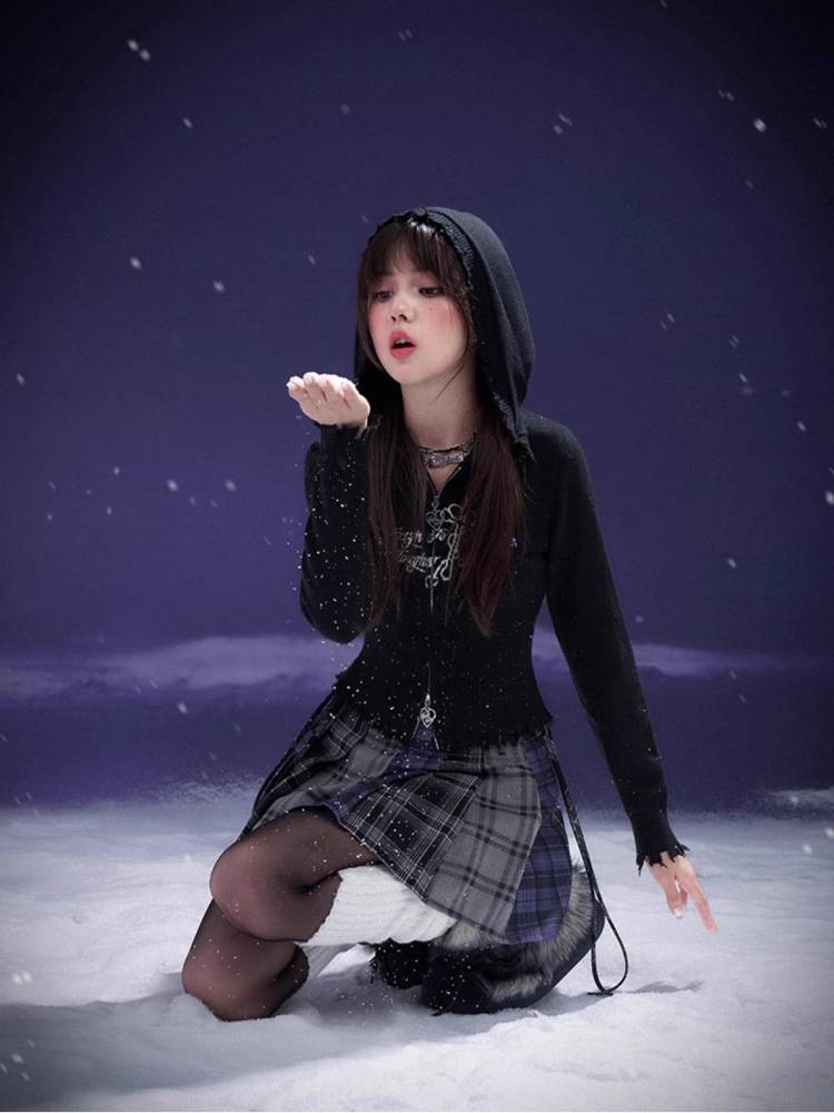 Double zipper knit cardigan【s0000011289】