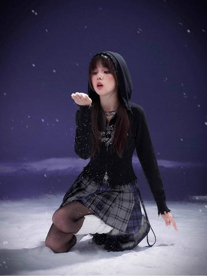 Double zipper knit cardigan【s0000011289】