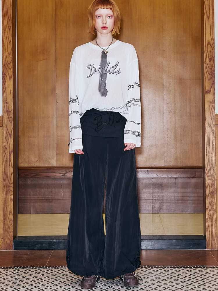 Low waist wide leg pants【s0000009662】