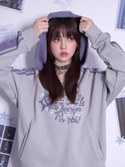 Hooded V-neck sweater【s0000011291】