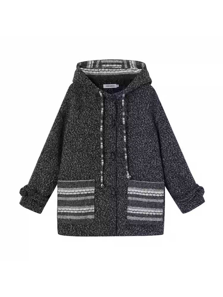 RETRO HOODED WOOL COAT [S0000010824]