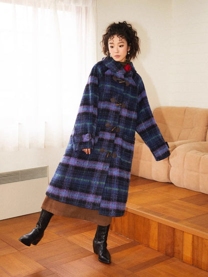 Plaid long coat【s0000010362】