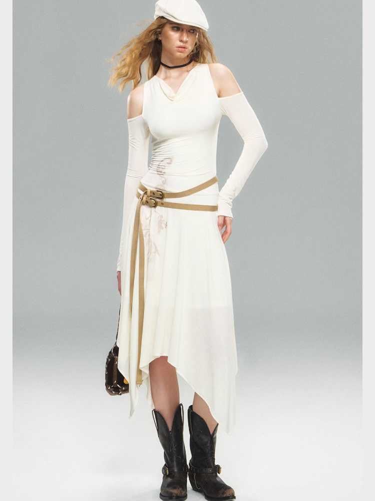 Beige Knit Dress [S0000010590]