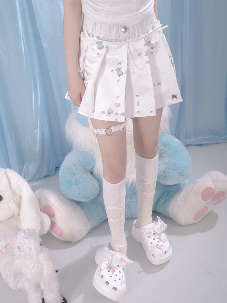 Cute pleated short skirt【s0000002175】