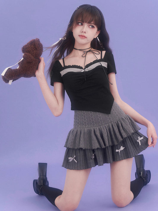 가짜 너무 짧은 SAEGE 티셔츠 [S0000007401]