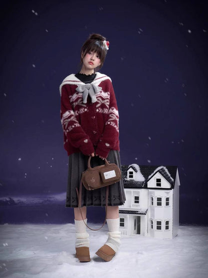 Ribbon pleated knit skirt【s0000011286】