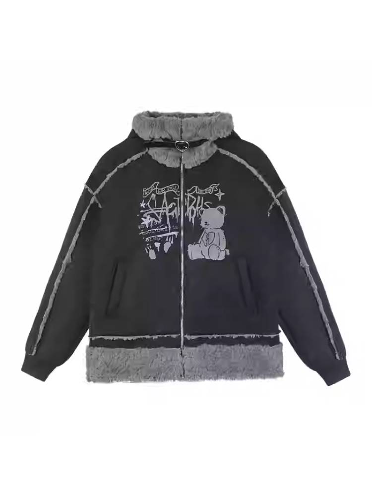 Warm bear hooded jacket【s0000011281】