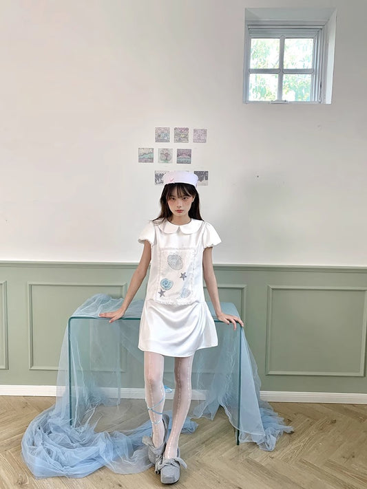 Doll color print loose dress【s0000008533】