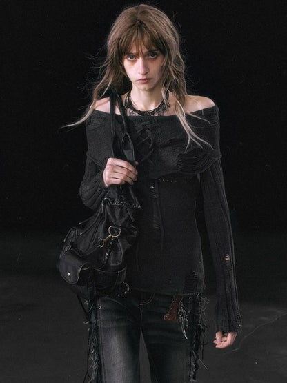 Retro textured leather bag【s0000011450】