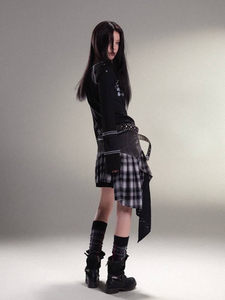 펑크 록 주름 스커트 [S0000011455]