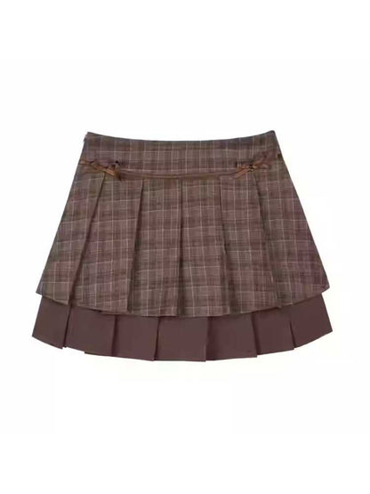 PLAID PLEATED SKIRT [S0000010673]