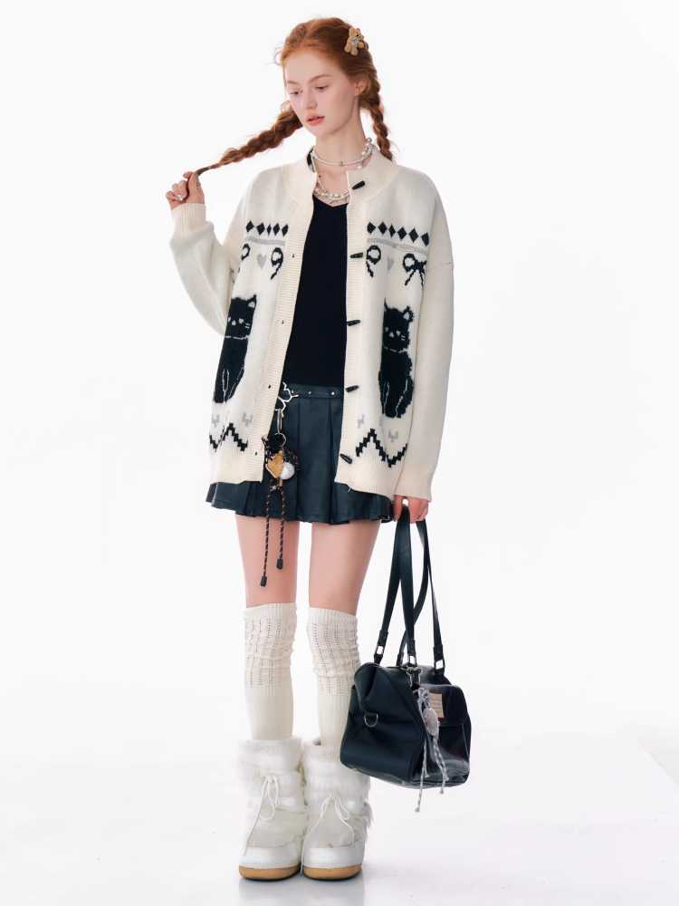 Cat sweater cardigan【s0000010162】