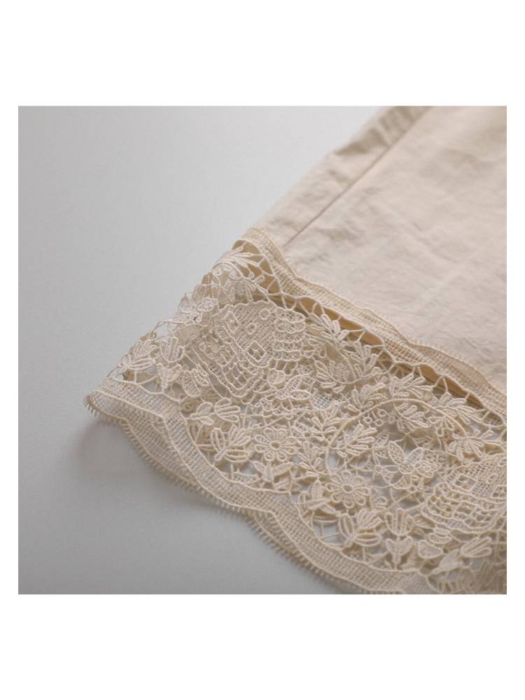 Antique Lace Cotton Shorts [S0000008749]