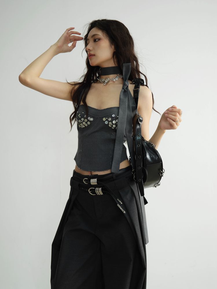 HOT GIRL STYLE STRAPLESS VEST [S0000010921]