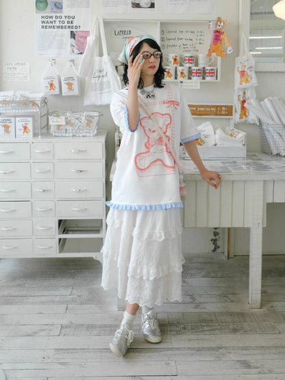 Printed loose-fitting short-sleeved T-shirt【s0000008340】