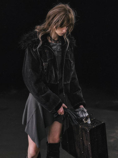 Fur cotton jacket【s0000011451】