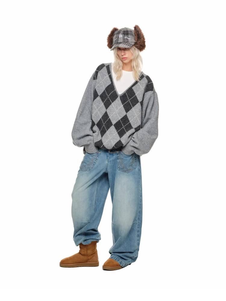 넓은 다리 바지를 씻고 [S0000011371]