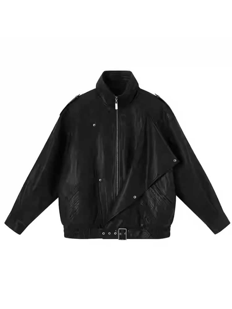 OVERSIZED LEATHER JACKET [S0000010816]