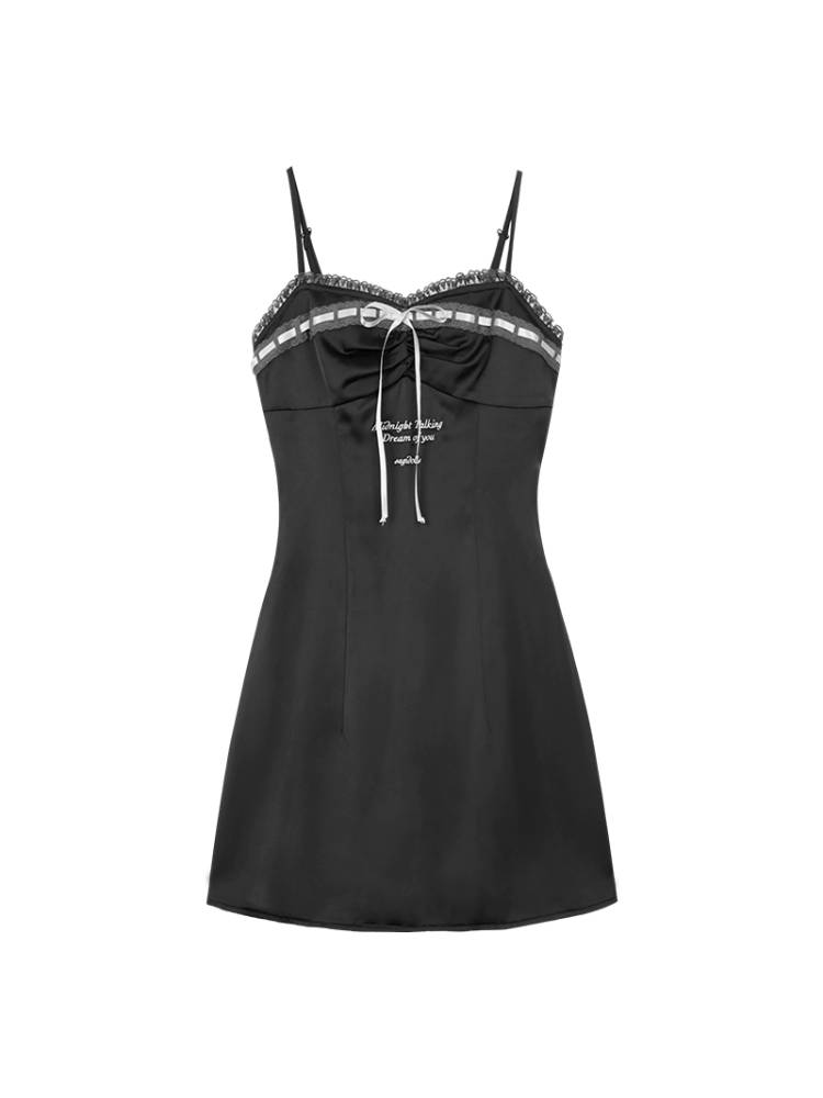 Sexy Sweet Satin Suspender Dress [S0000008918]