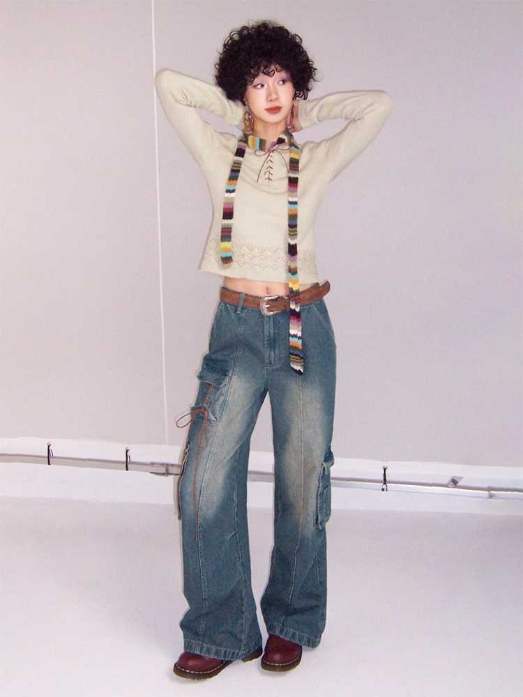 Low waist wide leg jeans【s0000009619】