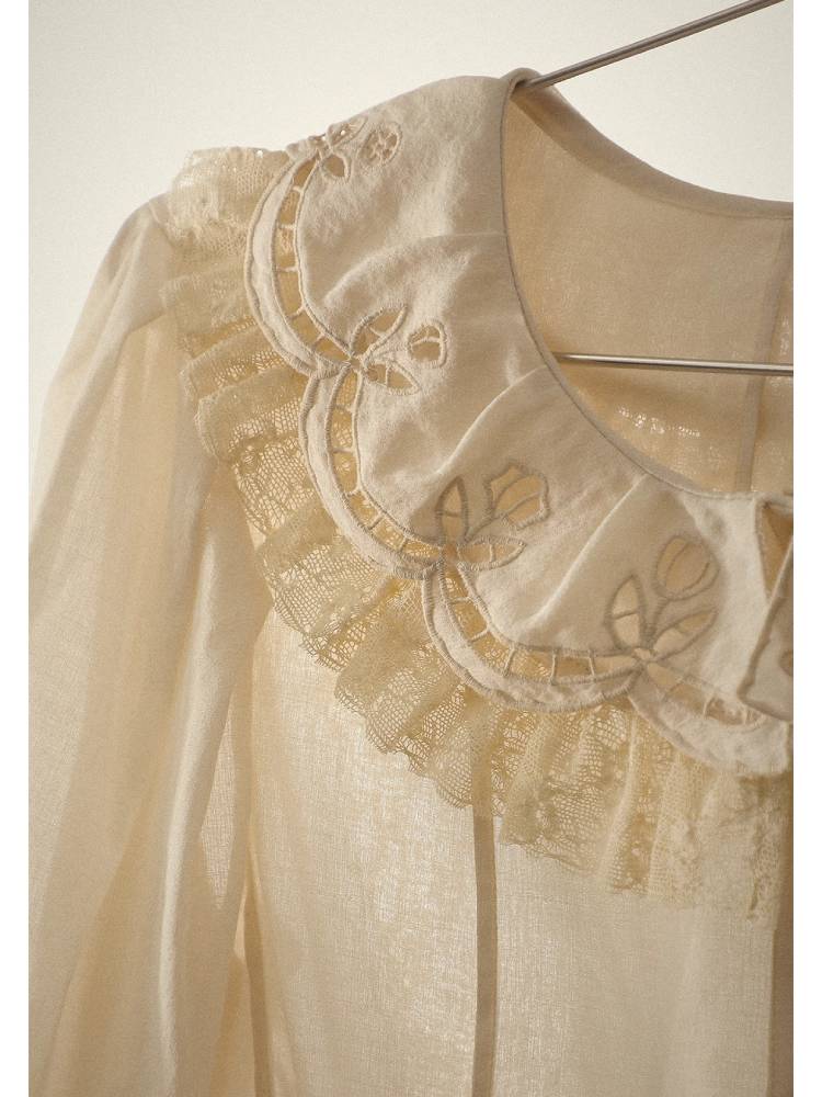 Thin embroidered shirt【s0000008752】