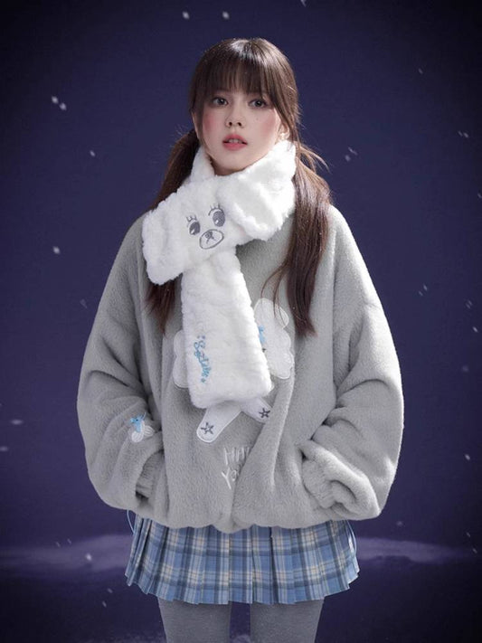 Fluffy puppy scarf【s0000011095】