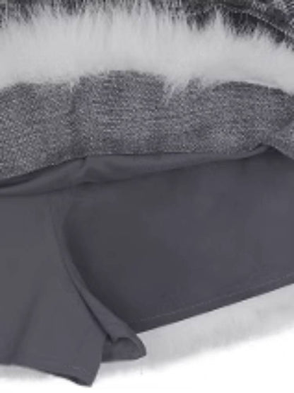 Black and white plaid skirt【s0000011279】