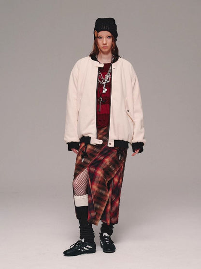 Plaid fishtail skirt【s0000011458】