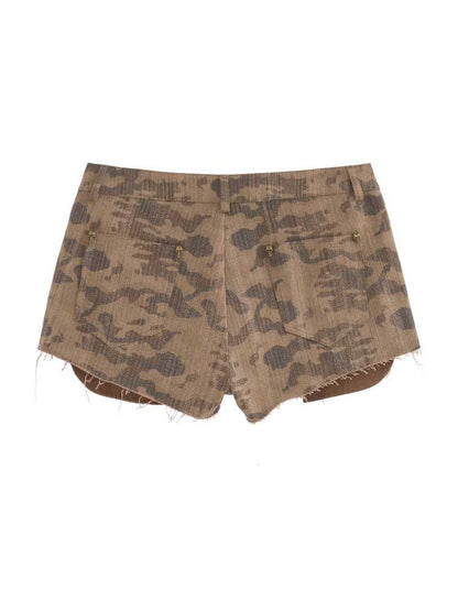 Camouflage low rise shorts【s0000009814】