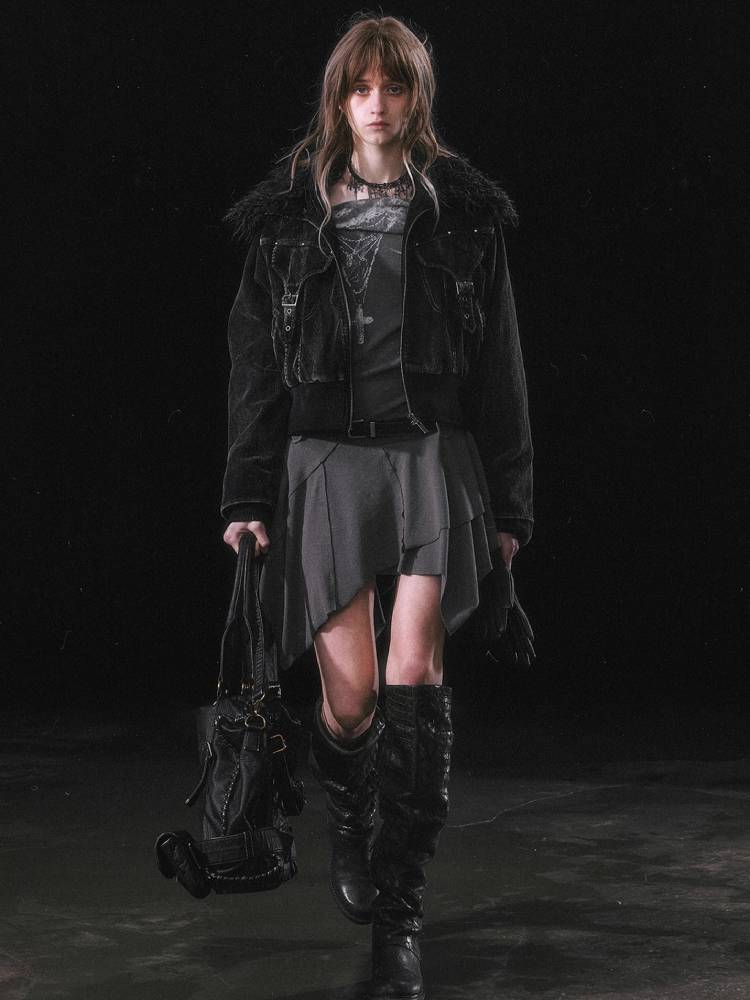 Fur cotton jacket【s0000011451】