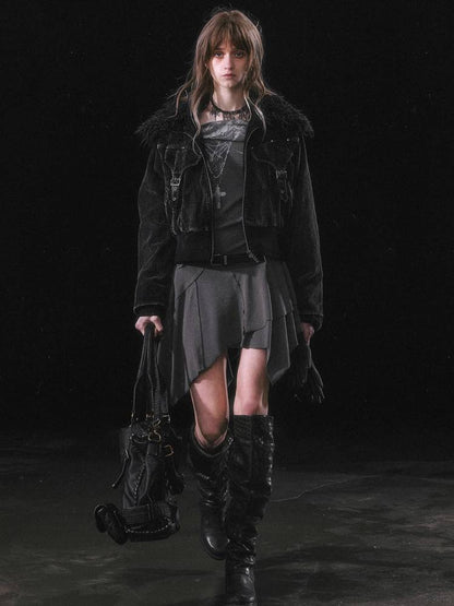 Fur cotton jacket【s0000011451】