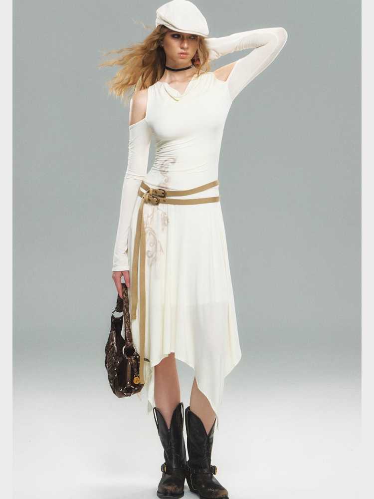 Beige Knit Dress [S0000010590]