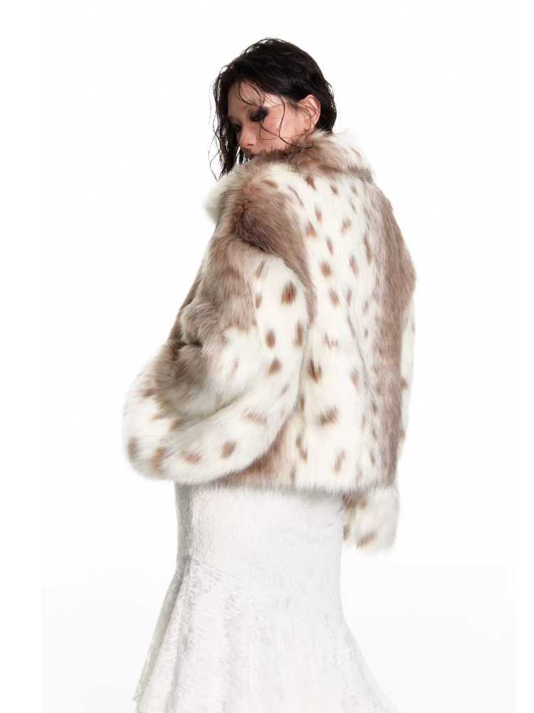 Leopard Print Fur Jacket [S0000010563]