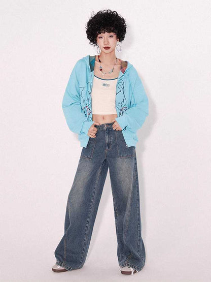 Retro straight jeans【s0000009629】