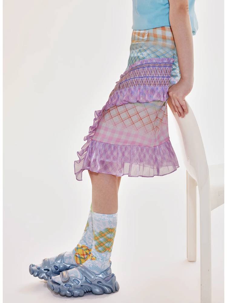 Lace pattern socks【s0000009522】