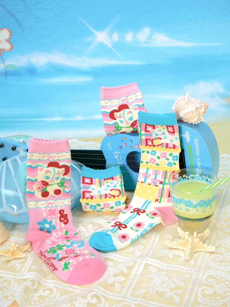 Retro color cotton socks set【s0000009528】
