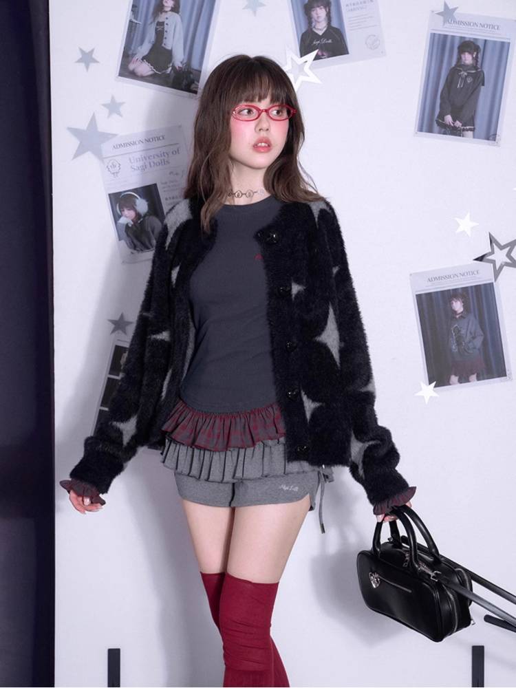 Plaid slim T-shirt【s0000011654】